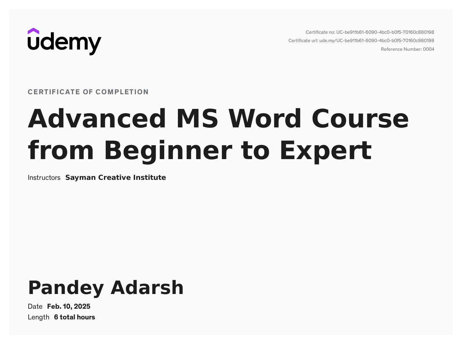 Advanced MS Word